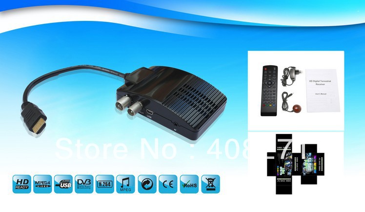 Бесплатная доставка Высокое качество Mini Scart эфирный приемник ТВ-тюнер D