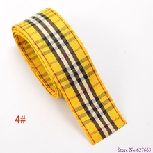 free shipping 1 25mm width styles polyester scottish tartan gingham ribbon bow decorative
