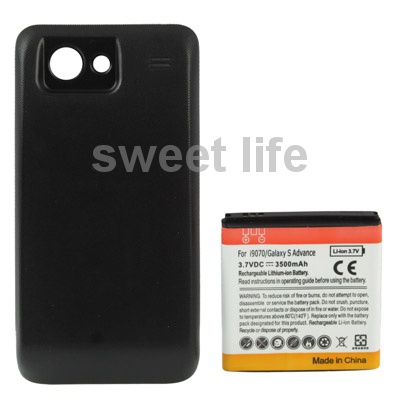 3500mAh Replacement Celular Evoke Android Mobile Phone Battery Cover Back Door for Samsung Galaxy S Advance