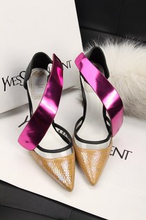 Unique Design!2014 T-stage Catwalk Show Belt Thick Heel High-heeled