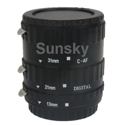 Auto Macro Extension Tube Camera Lens Set for Canon DSLR Material Synthetic Plastic
