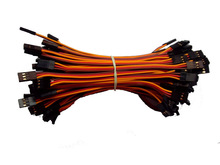 Free shipping 10pcs lot 150mm JR male to male connection cable extension servo cable for JR