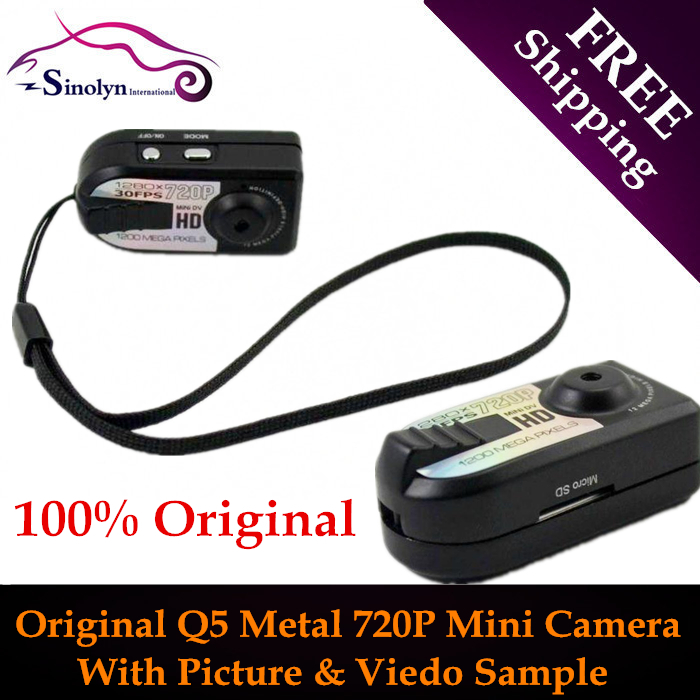 Free Shipping 100 Original High Quality Q5 Metal 720P Mini Hidden DV Video Photo Camera Camcorders