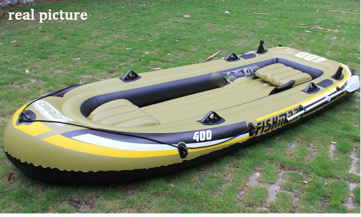 Buy Jilong 4 preson fishing inflatable boat inflatable kayak PVC boat 