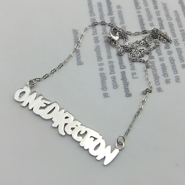  new 2014 Fashion designer Silver Plated One Direction Pendant Necklace 1D Wholesale necklaces pendants men