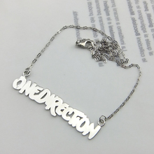  new 2014 Fashion designer Silver Plated One Direction Pendant Necklace 1D Wholesale necklaces pendants men