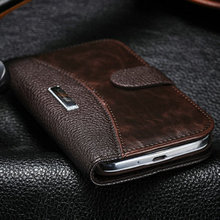 Retro leather wallet case for Samsung Galaxy S4 i9500 with card holder hybrid mobile phone bag