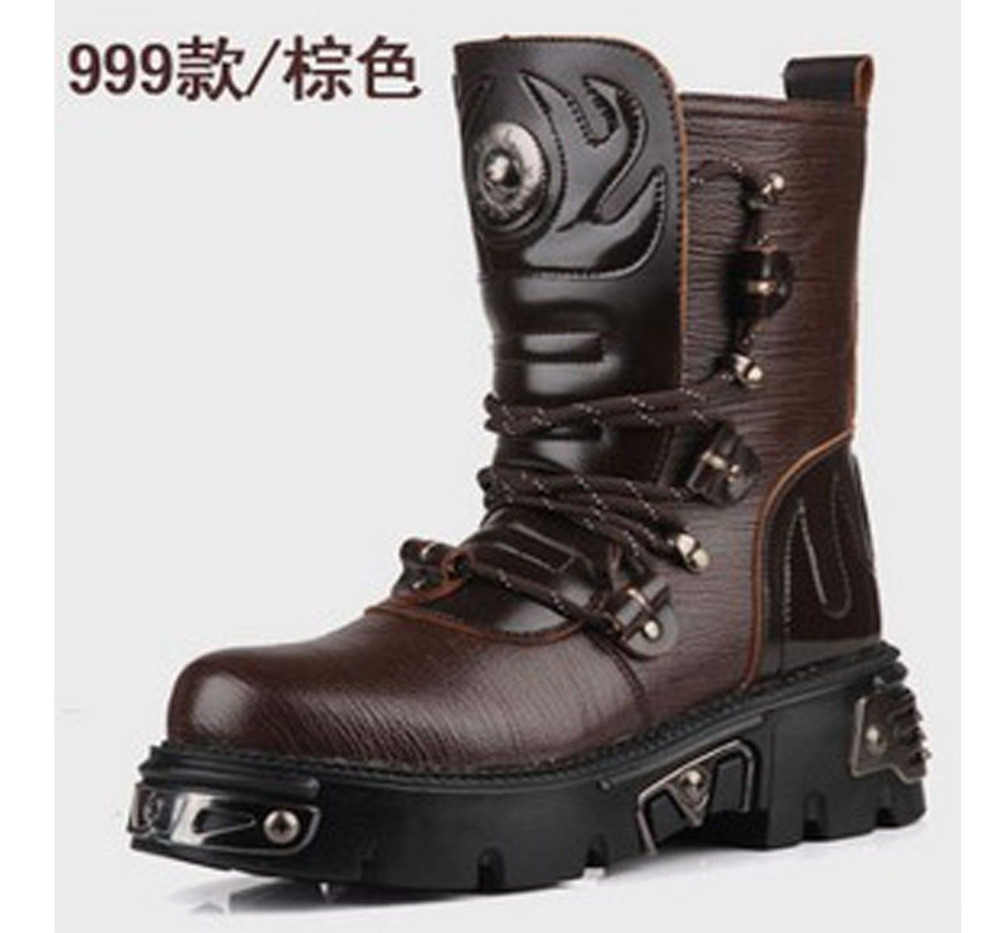 2013 Sreet Rock Fashion Womens TOP COOL # High Knee Motorcycle Army