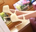 Big Size 2014 New Summer Shoes Floow Boots Lace Up High Heel