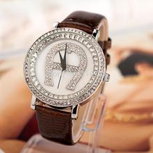 Free shipping new 2014 Rhinestone fashion casual women’s dress wristwatches jewelry JD006 leather strap watches luxury brand