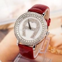 Free shipping new 2014 Rhinestone fashion casual women s dress wristwatches jewelry JD006 leather strap watches