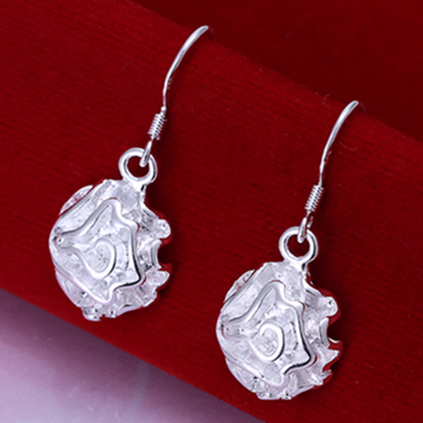 New Wholesale 925 silver earring 925 silver fashion jewelry earring Rose Earrings