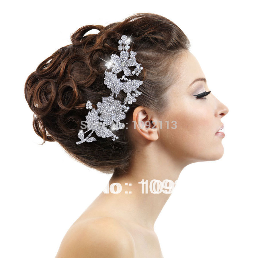 Bella Fashion Vintage Style Bride Wedding Hair Comb Tiara For Women Mother s Gift Clear Flower