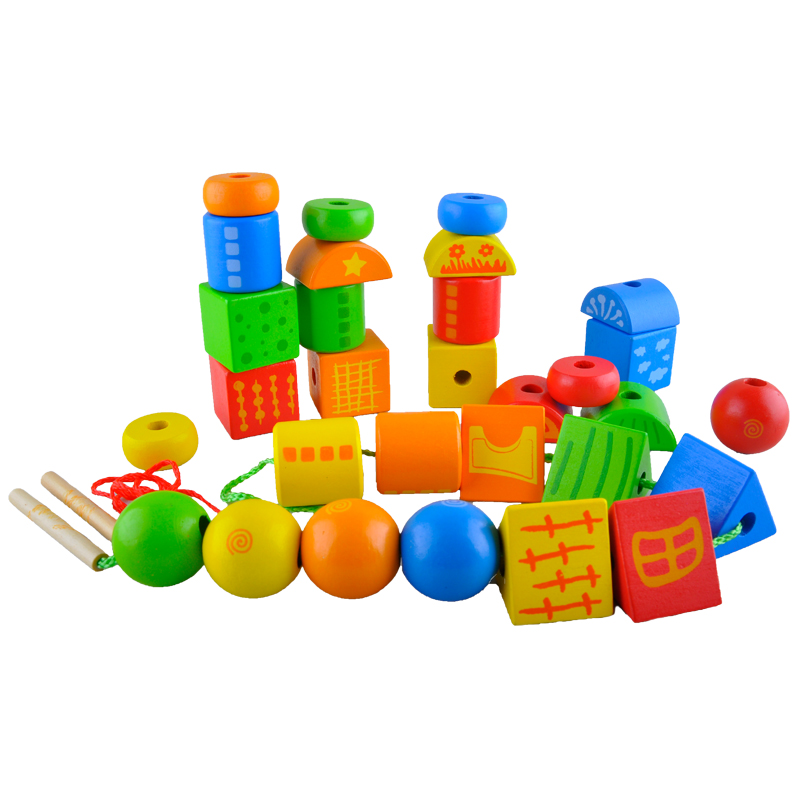 Купить деревянные игры ребенка 1-2 - 3 ребенка головоломки блоков бусы ...