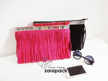 Chic 2C Rhinestone Leatherette Bag Clutch women Handbag Crossbody Shoulder bag IT purse with Tassel Free shipping