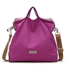 new large canvas bag Purple Shoulder Bag Messenger Bag Canvas Handbag Tote Free Shipping