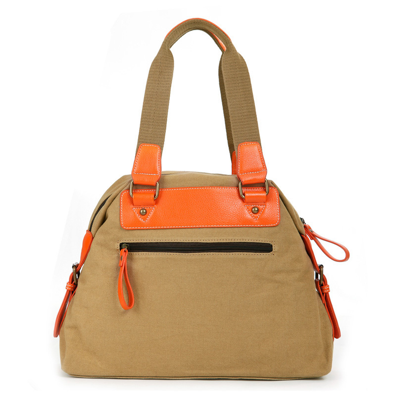 cheap handbags Canvas women shoulder bags Khaki tote bags for women Free Shipping