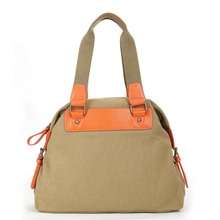 cheap handbags Canvas women shoulder bags Khaki tote bags for women Free Shipping