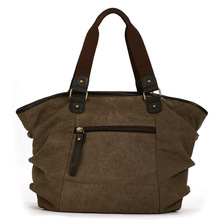 New Vintage shoulder bag large capacity fashion women canvas handbag tote casual shoulder bag blue brown
