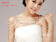 Elegant Rhinestone shoulder chain Crystal   bridal hair Jewelry Wedding Bride Party B54