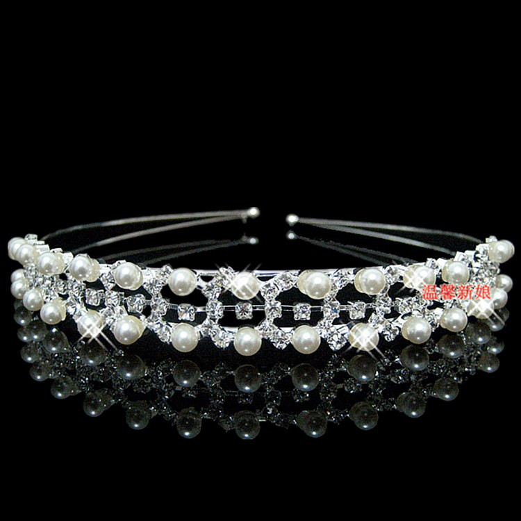 free shipping Bling rhinestone bride pearl hair accessory marriage accessories hair bands headband accessories fg16