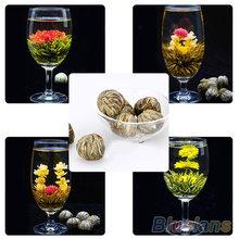 4 Balls Chinese Artisan Different Handmade Blooming Flower Green Tea 03JC