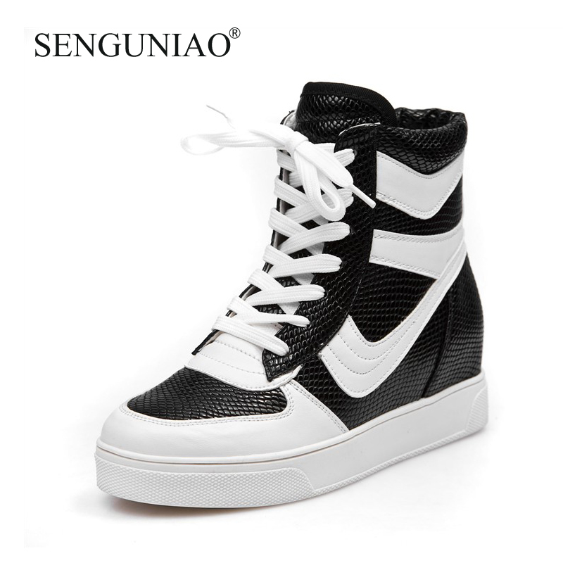 Bird white trend all match high skateboarding women s casual elevator platform lovers hip hop shoes