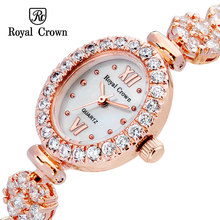 Royal Crown watch lady quartz bracelet watch fashion women crystal watches luxury brand watches women fashion1516-1514