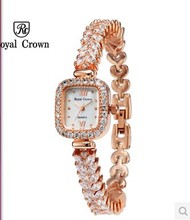 2014 relojes mujer Casual ladies quartz bracelet watch fashion luxury brand Rose Gold crystal watches women
