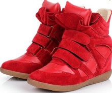 Vogue Drop Shipping Isabel Marant Genuine Leather Height Increasing Sneakers Shoes 168 