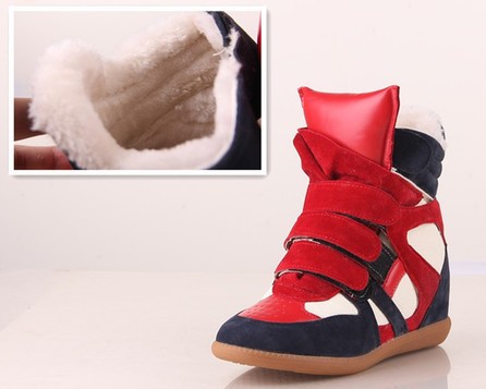 Free shipping Drop Shipping Isabel Marant Genuine Leather Size 35 41 Red Black Blue Boots Height