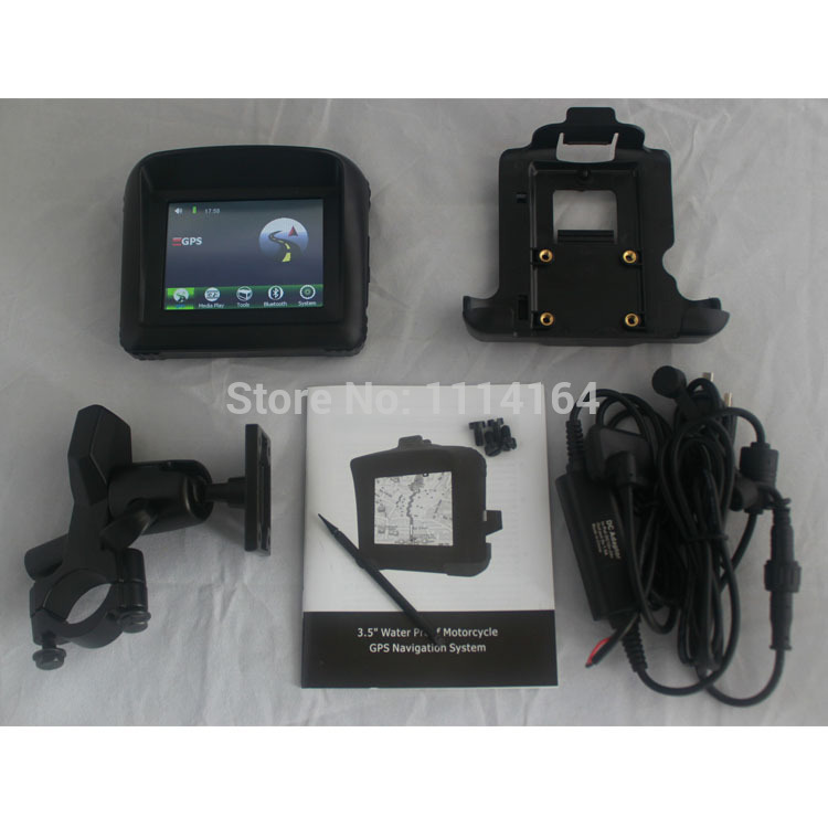 Cheapest .no profit / car motorcycle GPS navigator Navigation waterproof 3.5&quot; touchscreen+Bluetooth