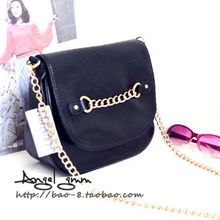 Mango f21 chain leather one shoulder casual women’s cross-body bags black