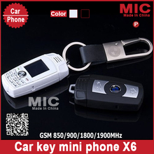 2014 free shipping Quad-band bar luxury small size mini sport cool supercar car key model cell mobile phone cellphone X6 P7