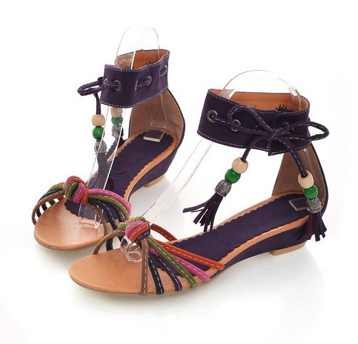 2014 sandals for women Hippie Style flat sandals summer shoes woman ...