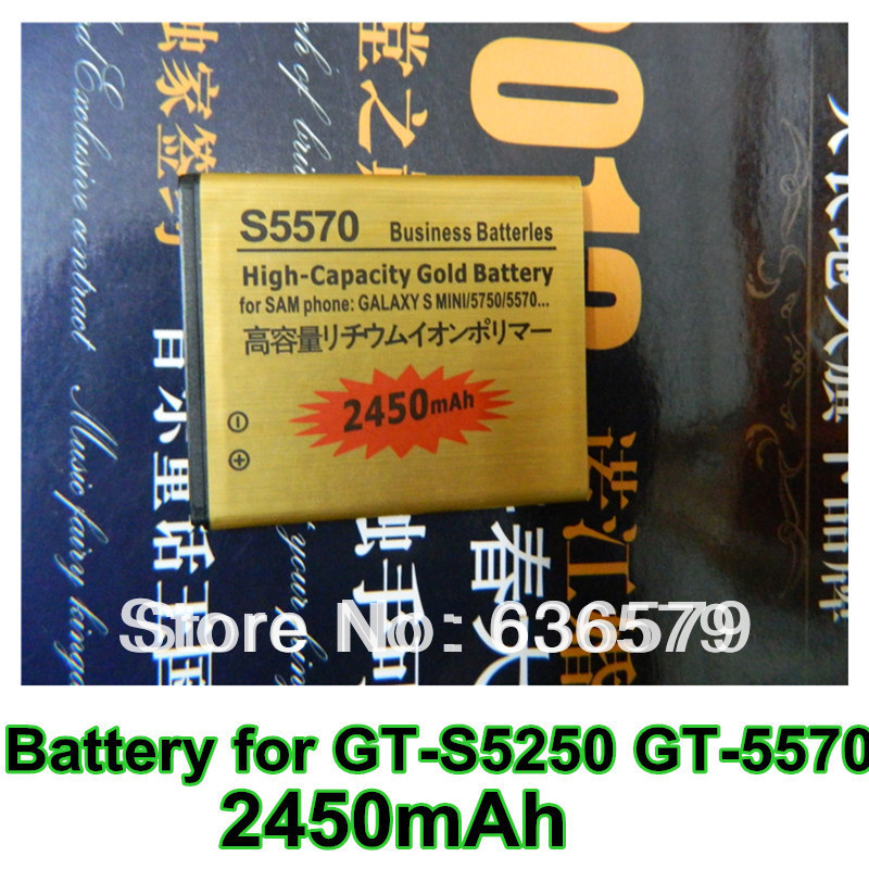 2450     Samsung Galaxy mini GT-S5570 S5570 S5250 S5330 S5750 S7230 T499  Bateria Batterij 