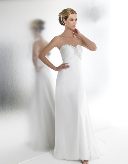 Wedding gown embroidered flowers seed beads