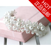 Lengthen edition pearl crystal the bride hair accessory marriage wedding hair accessory 1930
