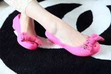 Melissa melissa crystal jelly shoes flat scrub open toe bow flat sandals
