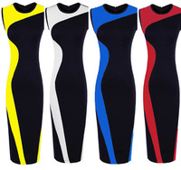 Dropshipping_New_Women_Elegant_Slim_Sleeveless_Zipper_Casual_Stretchy_Bodycon_Pencil_Knee_Length_Dress_Plus_Size_XS_XXL
