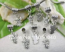 80pcs Tibetan Silver Cupid Angel Beads European Charms Bracelet Jewelry Diy Jewelry Findings 29x10 5mm 