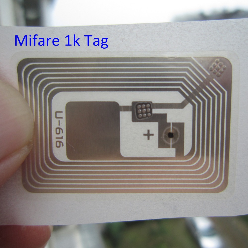 Купить 10шт nfc-стикер/клей/тег label iso14443a 13,56 МГц rfid ic 1 k ...