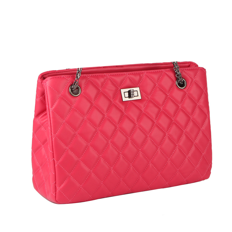 2014 women s genuine leather handbag fashion plaid fashion chain handbag shoulder bag women s handbag