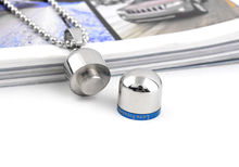 Blue pill capsule 316L Stainless Steel pendant necklace men jewelry Free shipping wholesale