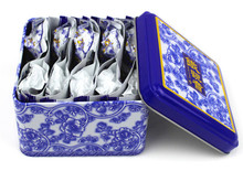China anxi tieguanyin oolong tea tie guan yin luzhou-flavor tieguanyin tea premium with blue and white porcelain gift 10pcs/ box