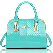 Women’s handbag 022 – 2 candy color japanned leather bag women’s handbag messenger bag