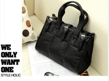 2013 bags female casual hot women’s block plaid handbag brief
