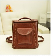 Fashionable casual bucket double sided vintage women’s handbag brief all-match portable multi-purpose women’s cross-body bag