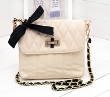 2013 bags female summer fashionable casual embroidery bow chain one shoulder cross-body women’s handbag baobao