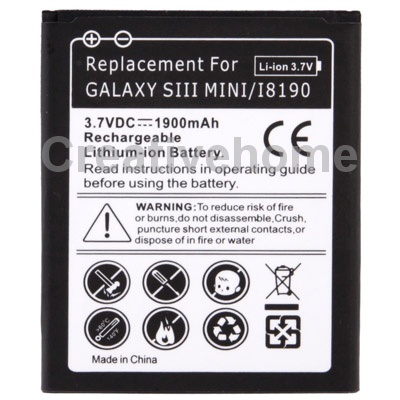 1900mAh Replacement Battery for Samsung Galaxy S3 mini i8190